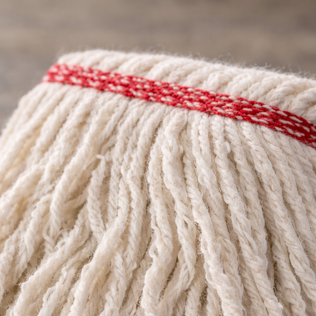 Loop End Mop 12oz - Premium Cotton Looped-End Wet Mop 6/12 Pack - Image 2