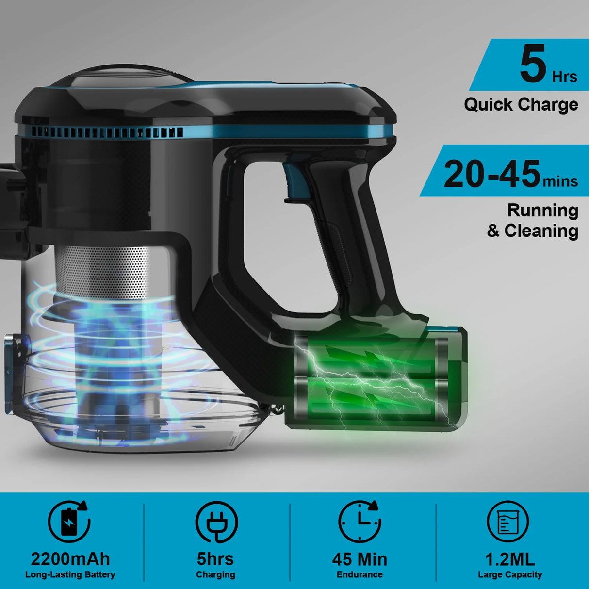 12Kpa Inse N5 Handheld Household Wireless Vacuum Cleaner