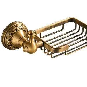 Antique Brass Bathroom Accessories Set