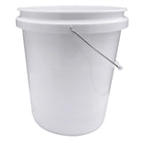 5-gallon plastic pail bucket - White molded from Low Melt Hdpe