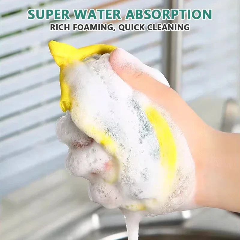 Dishwashing Sponge - Reusable Washable Sponges Double Side Magic Sponge