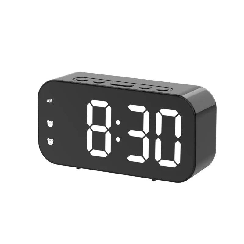 Voice Control LED Alarm Clock - Electronic Dual Alarms Table Digital Clock