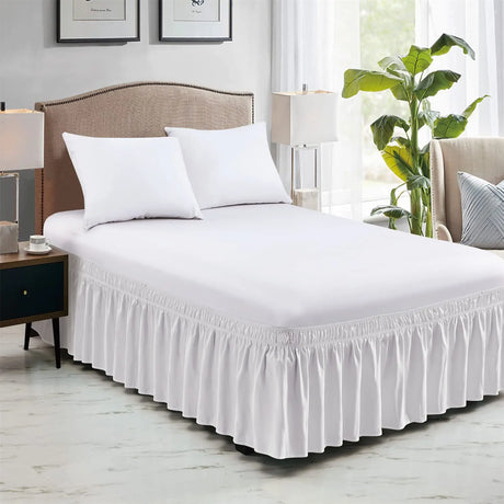 Elastic Bed Ruffles - Ruffle Bed Skirt Soft Comfortable Fade Resistant Bed Cover