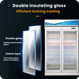 Refrigerated Display Cabinet - Large capacity beverage refrigerator