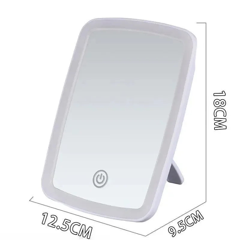 LED Makeup Mirror with Stand - Desktop Folding Compact Mirror