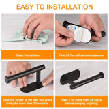 Self-Adhesive No-Drill Steel Toilet Paper Holder