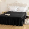 1PC100% polyester single solid color pleated bed skirt