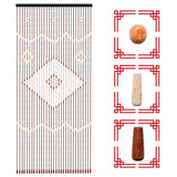 Wooden Bead String Curtain - 31-Line Bead String Curtain