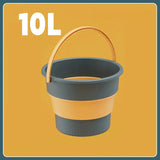 5/10L Folding Portable Bucket with Cover - Silicone Outdoor Bucket