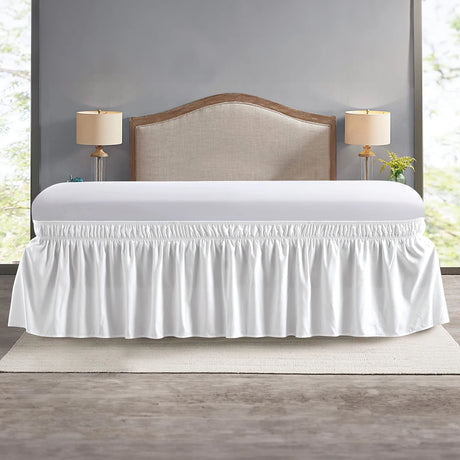 Elastic Bed Ruffles - Ruffle Bed Skirt Soft Comfortable Fade Resistant Bed Cover