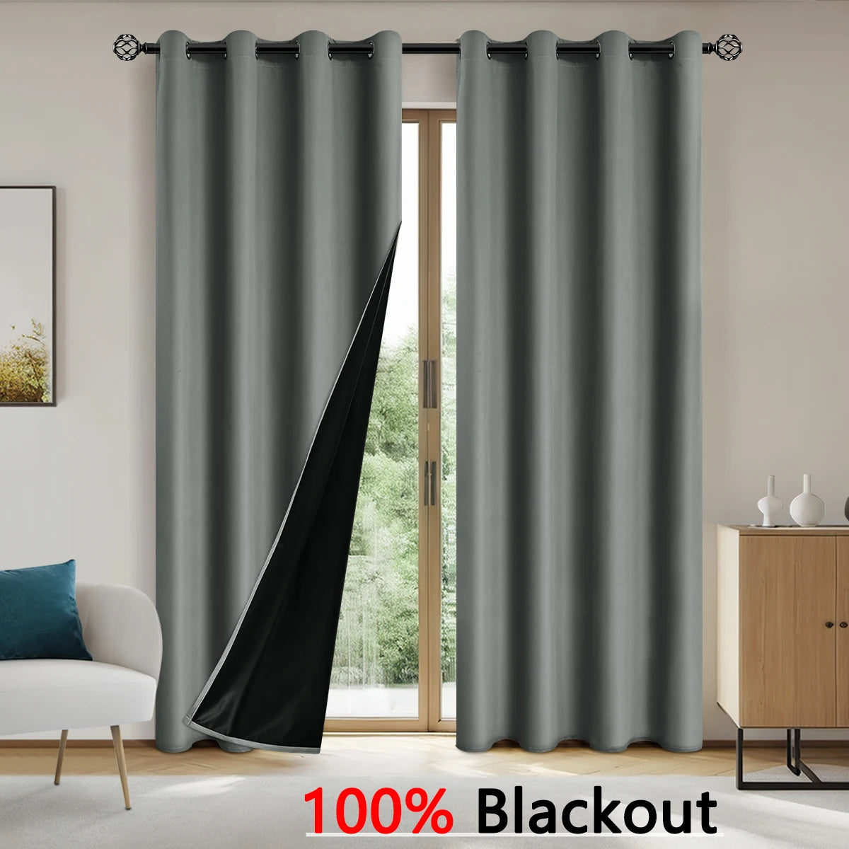 Solid Color Blackout Curtains - Full shading and sun protection curtains