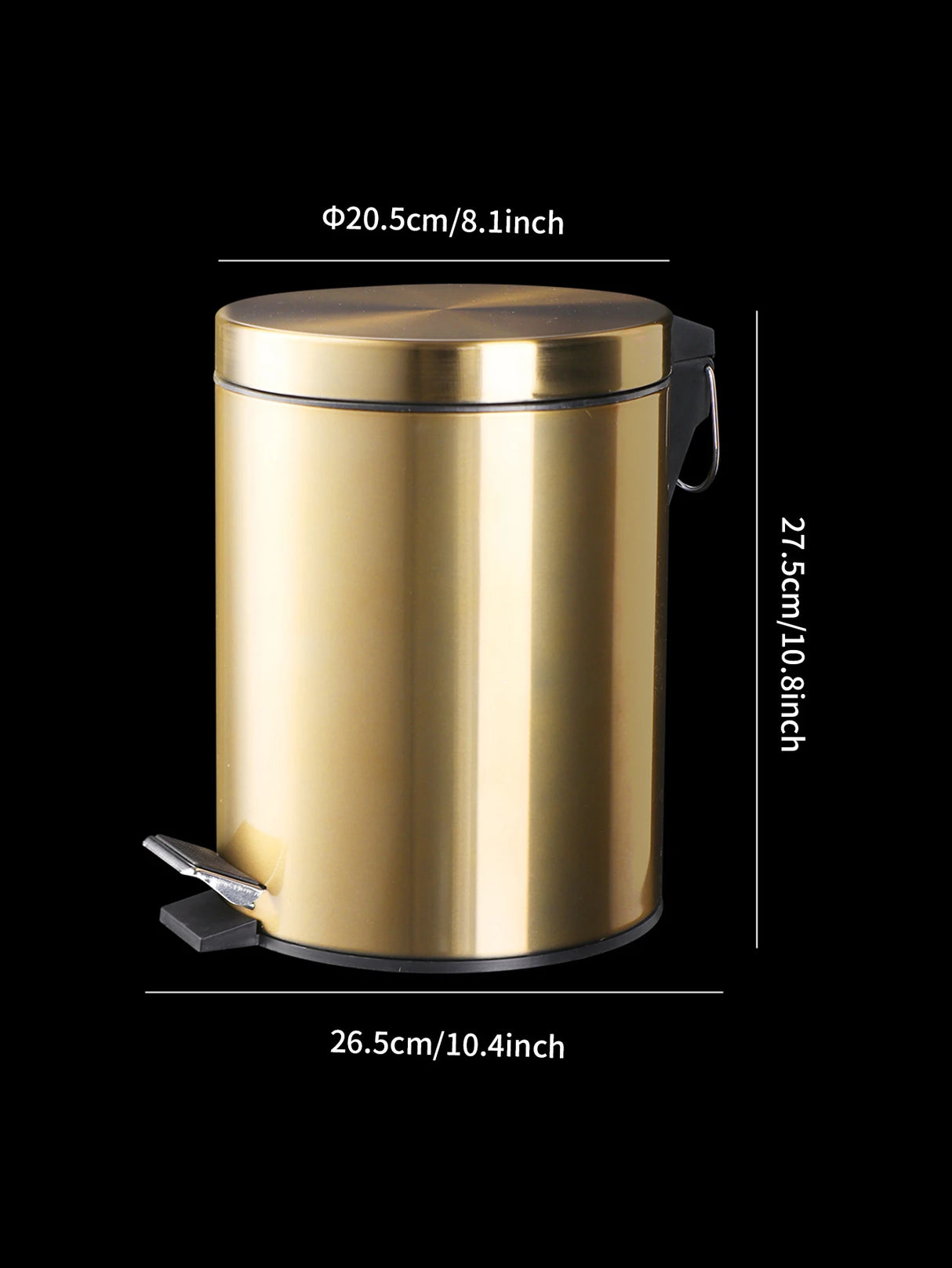 5L Stainless Steel Waterproof Trash Bin