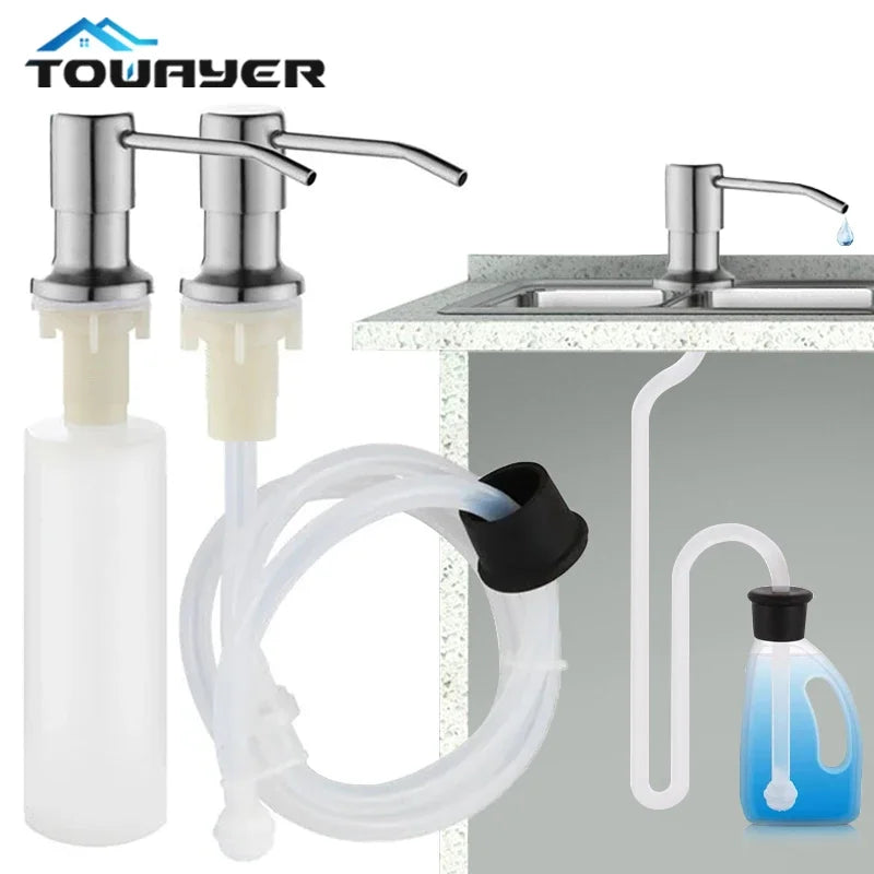 Stainless Steel Sink-Mounted Soap Dispenser