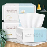 Disposable facial towels - Extra Thick Disposable Facial Towels - Gentle and Absorbent Cotton Makeup Remover Wipes