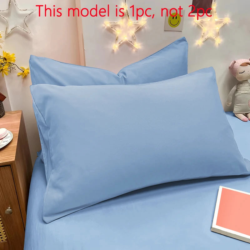 1 Piece Of Matte Solid Color Pillowcase, Bedroom Pocket Sealed Soft Pillowcase & Bedding