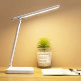 LED Touch Switch White Folding Desk Lamp