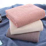 Summer Cool Thin Single Blanket - Plaid Cotton Sofa Thread Blankets