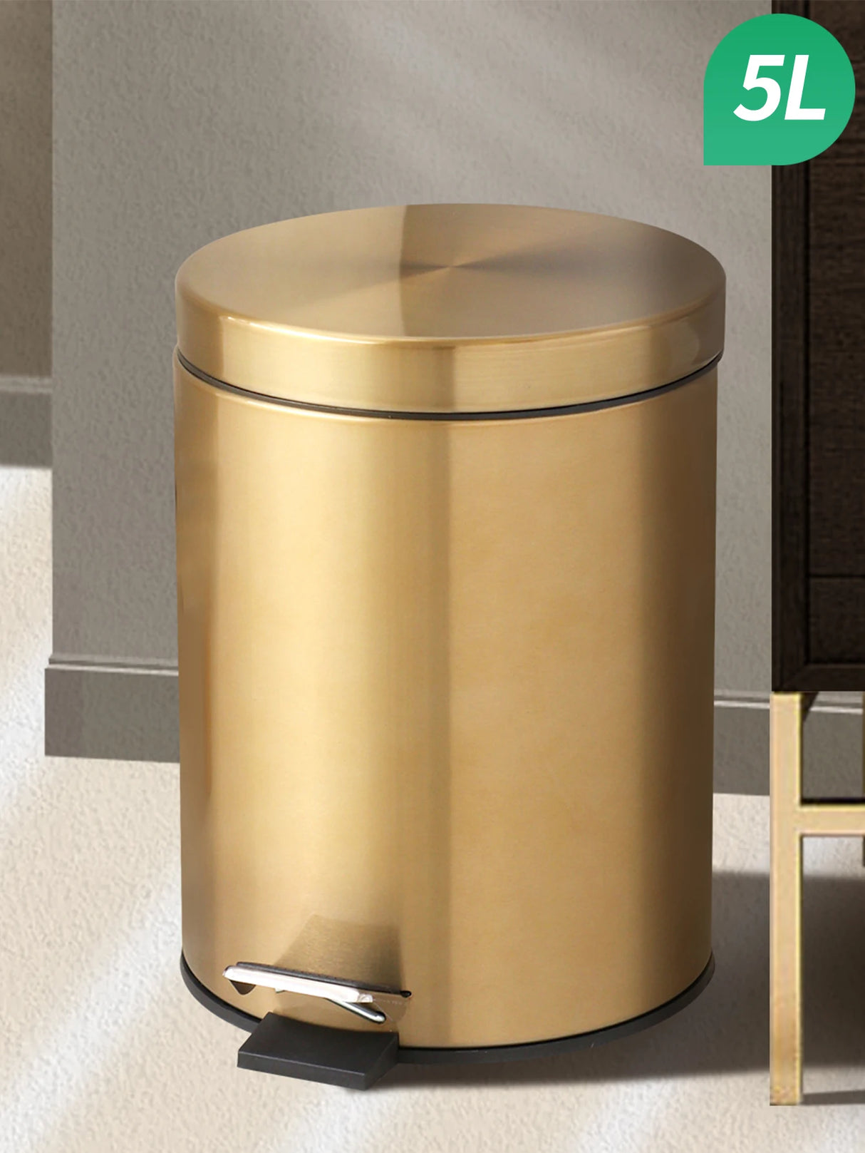 5L Stainless Steel Waterproof Trash Bin