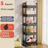 Household Multi-layer Small Cart Storage Rack - Floor To Floor Storage Rack With Wheels