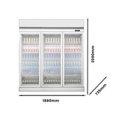 Refrigerated Display Cabinet - Large capacity beverage refrigerator