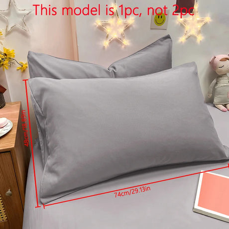 1 Piece Of Matte Solid Color Pillowcase, Bedroom Pocket Sealed Soft Pillowcase & Bedding