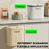 Wall-Mounted Kitchen Trash Bin with Lid