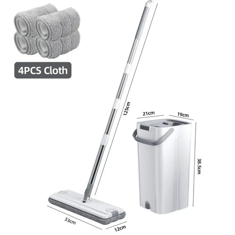 Flat mop with bucket - Floor Magic Flat Squeeze Mop with Bucket