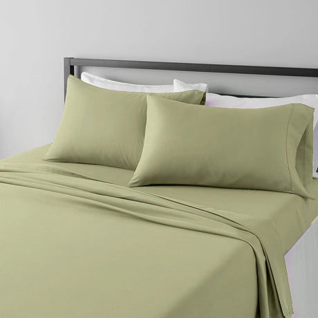 Battilo Double Bed Sheet Set - 4Pieces Bedding Set with Pillowscase