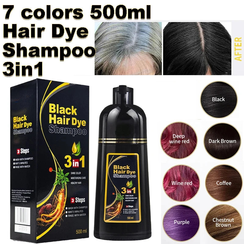 100ml/500ml Hair Dye Shampoo