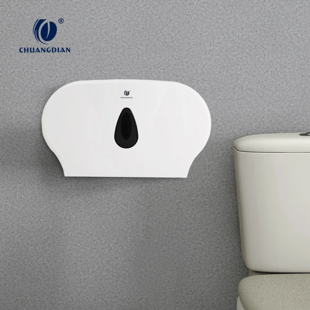 Double Toilet Roll Holder Wall Mounted Toilet Paper Rolls Dispenser Waterproof Tissue Box for Bathroom Accessories