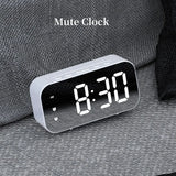 Voice Control LED Alarm Clock - Electronic Dual Alarms Table Digital Clock