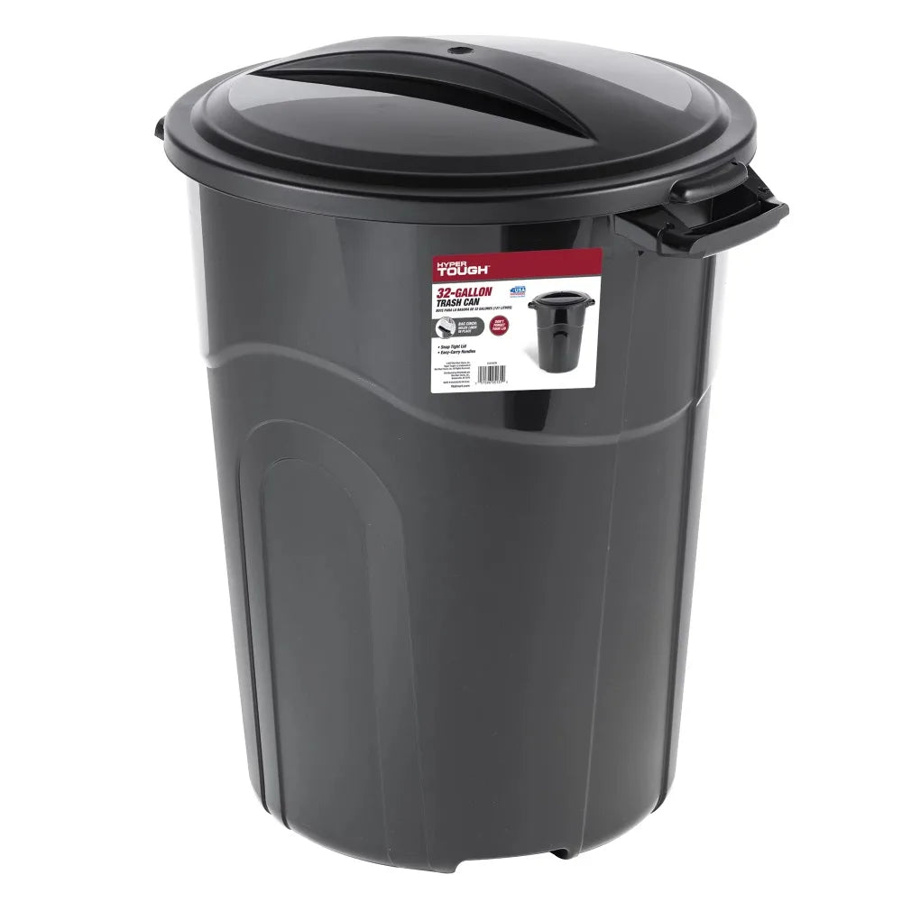 Heavy Duty 32-Gallon Plastic Garbage Can