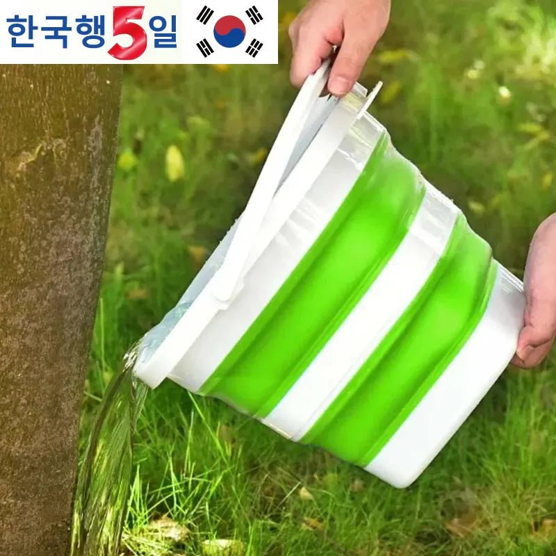 Square Silicone Folding Bucket - Large Capacity Portable Outdoor Multi-purpose Bucket