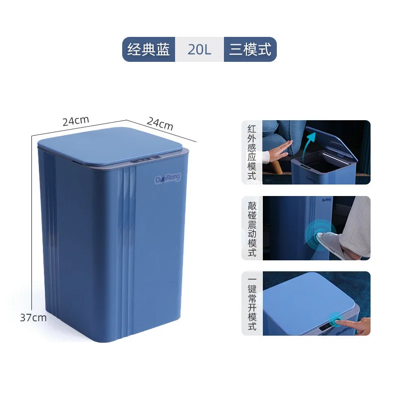 Waterproof Sensor Trash Can with LED Light