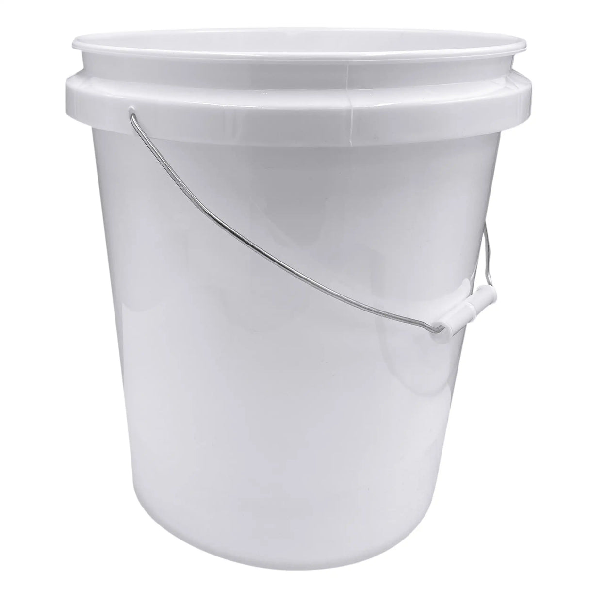 5-gallon plastic pail bucket - White molded from Low Melt Hdpe