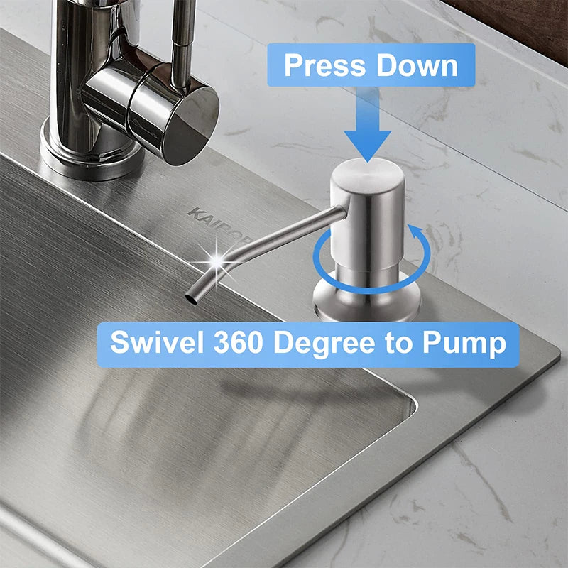 Stainless Steel Soap Dispenser - 304 Stainless Steel Kitchen Sink Dispenser