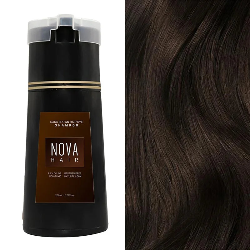 Nova 3-in-1 Hair Dye Shampoo for Men & Women