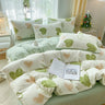 Cartoon Floral Duvet Cover Set - 3-piece cartoon heart-shaped devet