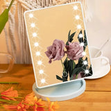 Square Lighted Makeup Mirror,  Battery & USB Rechargeable Dual-use Beauty Mirror