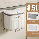 Wall-Mounted Kitchen Trash Bin with Lid