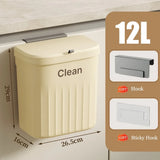 Wall-Mounted Kitchen Trash Bin with Lid