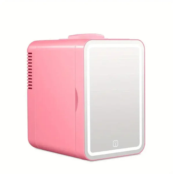 Cooseon 4L Mini Mirror Fridge, Beauty Makeup Skincare Refrigerator