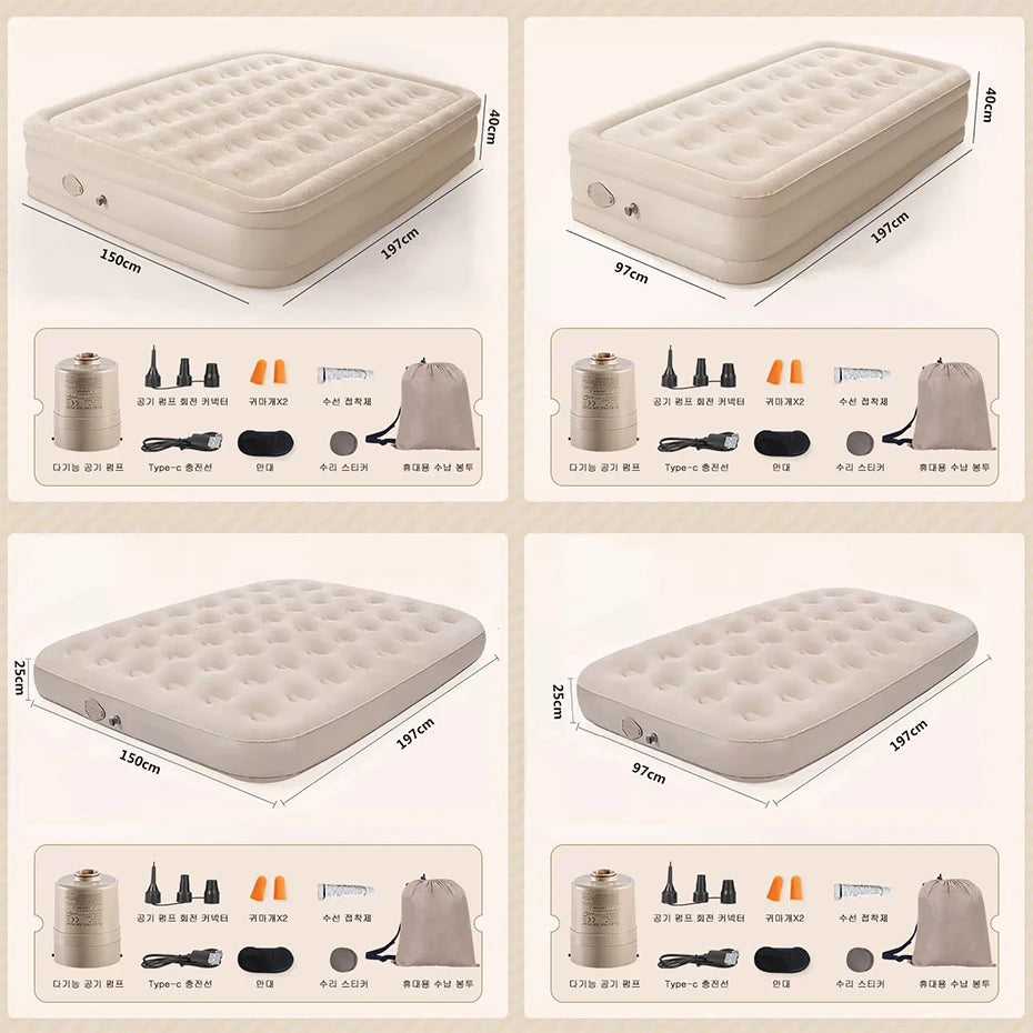 Inflatable Air Mattress - Interior Air Mattress Glamping Mats