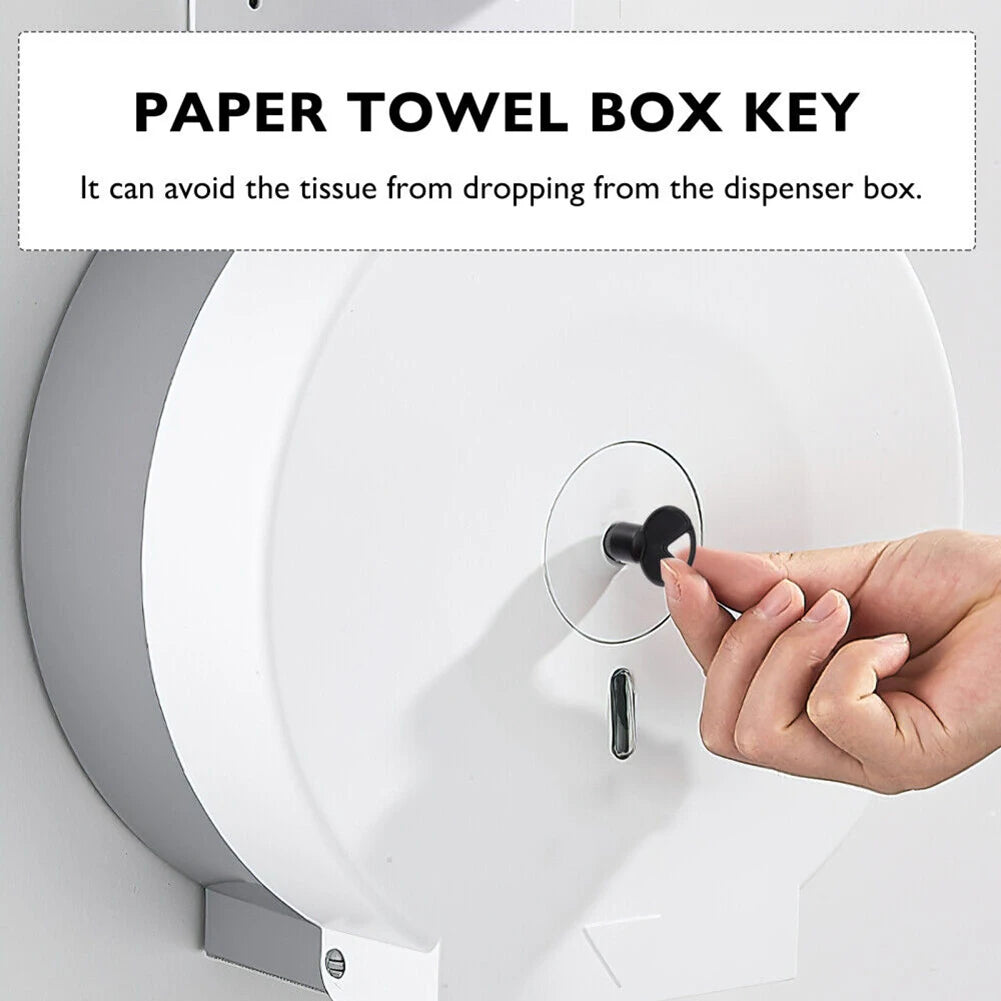 2 Pcs Toilet Roll Carton Key Commercial Paper Towel Dispenser Toilet Paper Holder Roller Box Lock Key 3.00X2.00X0.80cm