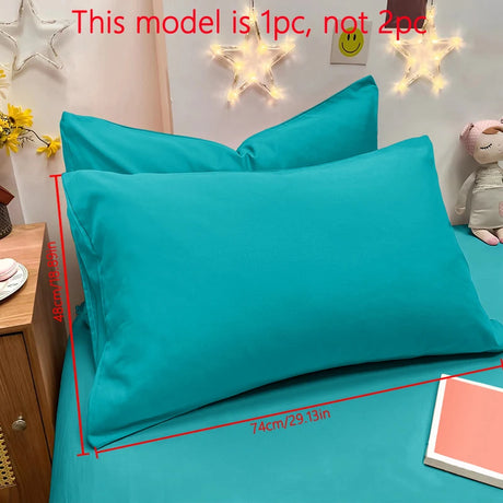 1 Piece Of Matte Solid Color Pillowcase, Bedroom Pocket Sealed Soft Pillowcase & Bedding