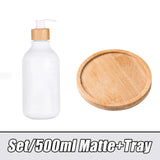 Bamboo Pump Soap Dispenser - 300/500ml Liquid Dish Soap Dispenser