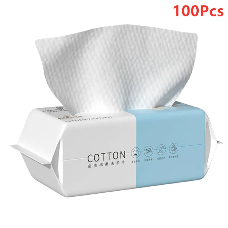 Disposable facial towels - Extra Thick Disposable Facial Towels - Gentle and Absorbent Cotton Makeup Remover Wipes