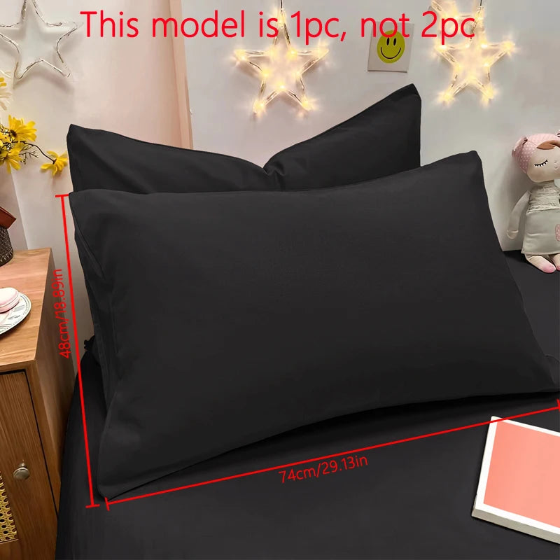 1 Piece Of Matte Solid Color Pillowcase, Bedroom Pocket Sealed Soft Pillowcase & Bedding