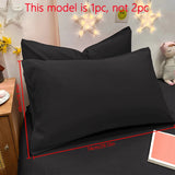 1 Piece Of Matte Solid Color Pillowcase, Bedroom Pocket Sealed Soft Pillowcase & Bedding