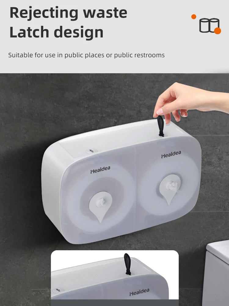 Double Toilet Rolls Dispenser Center-pull Toilet Paper Roll Holder